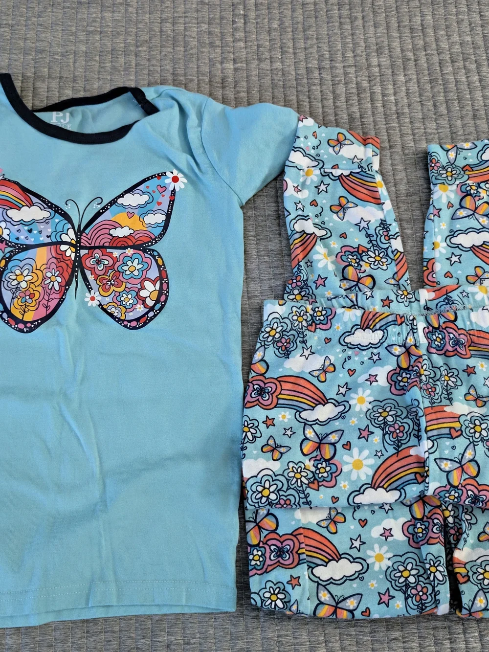 Girls Pink & Blue Butterfly PJ set